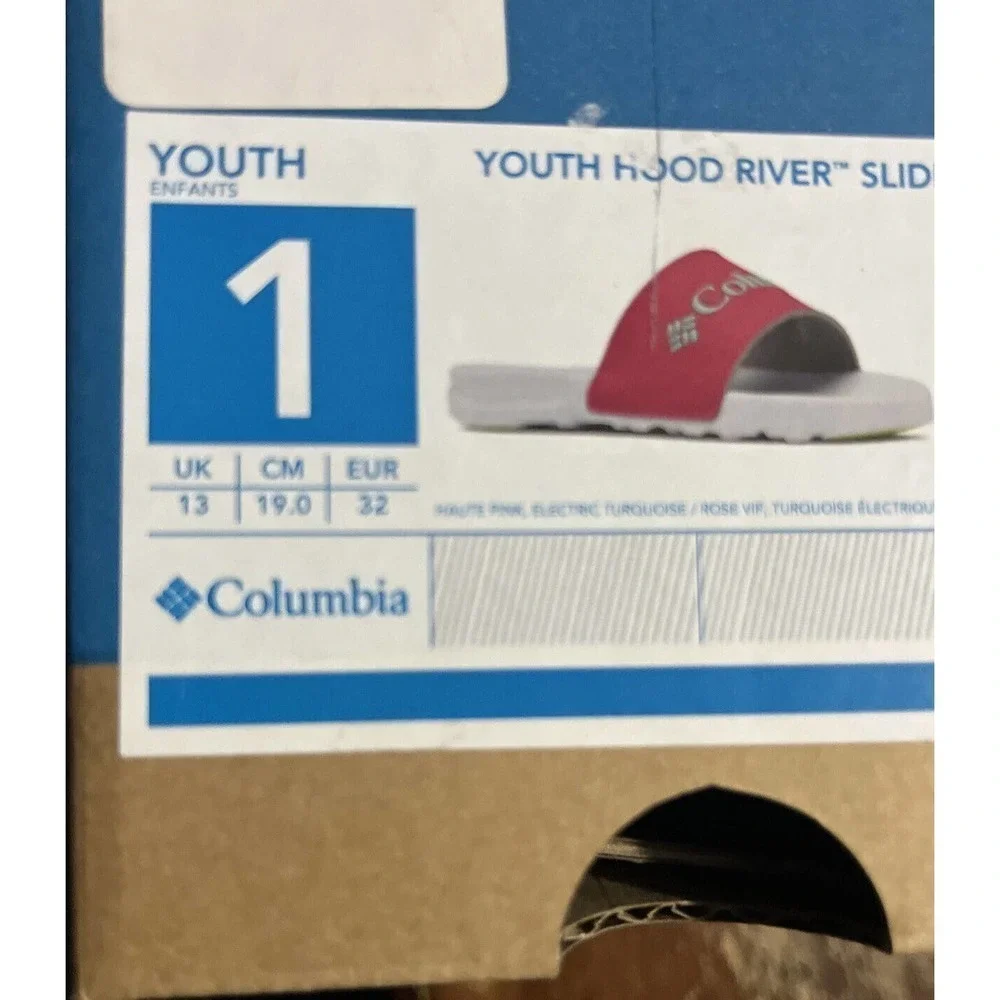 Columbia Girls Hood River Slides Sandals Various Sizes 1 & 2